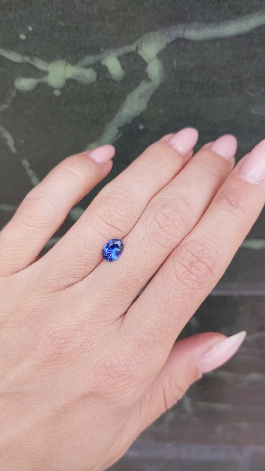 1.08 Ct. Blue Sapphire from Ceylon (Sri Lanka) Size Video