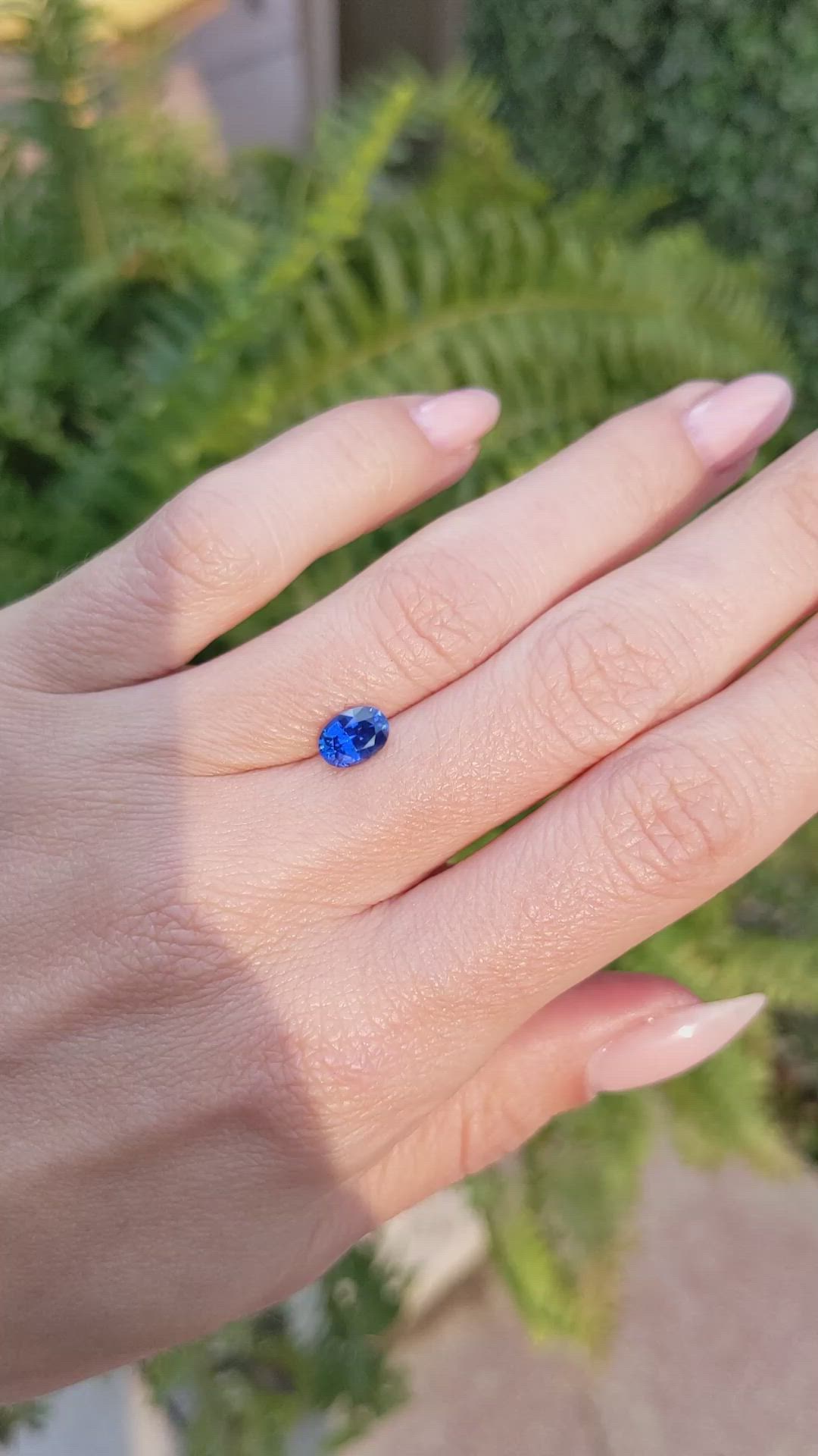 1.08 Ct. Blue Sapphire from Ceylon (Sri Lanka) Size Video