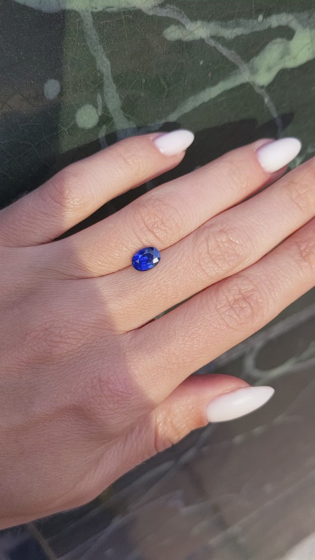 1.34 Ct. Blue Sapphire from Ceylon (Sri Lanka) Size Video