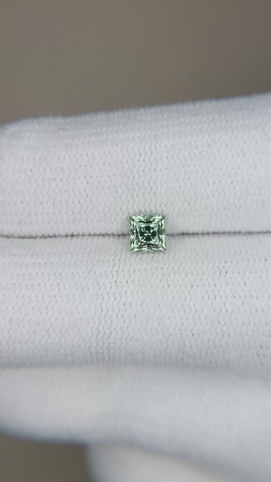 0.51 Ct. Bluish Green Sapphire from Ceylon (Sri Lanka) Size Video