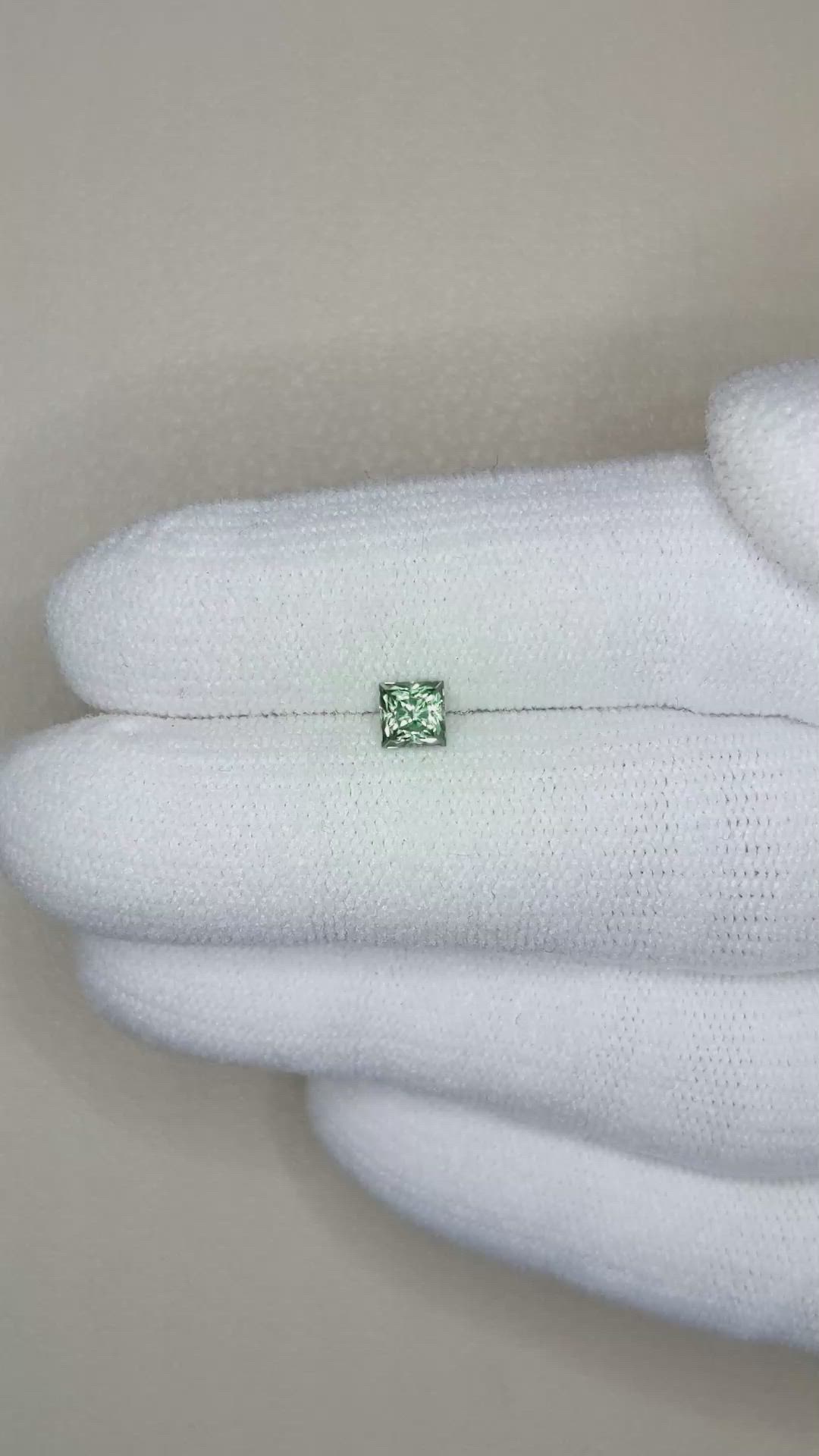 0.51 Ct. Bluish Green Sapphire from Ceylon (Sri Lanka) Size Video