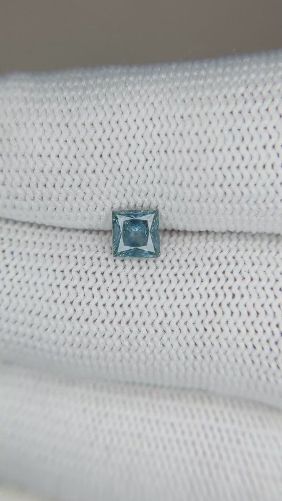 0.82 Ct. Greenish Blue Sapphire from Montana Size Video