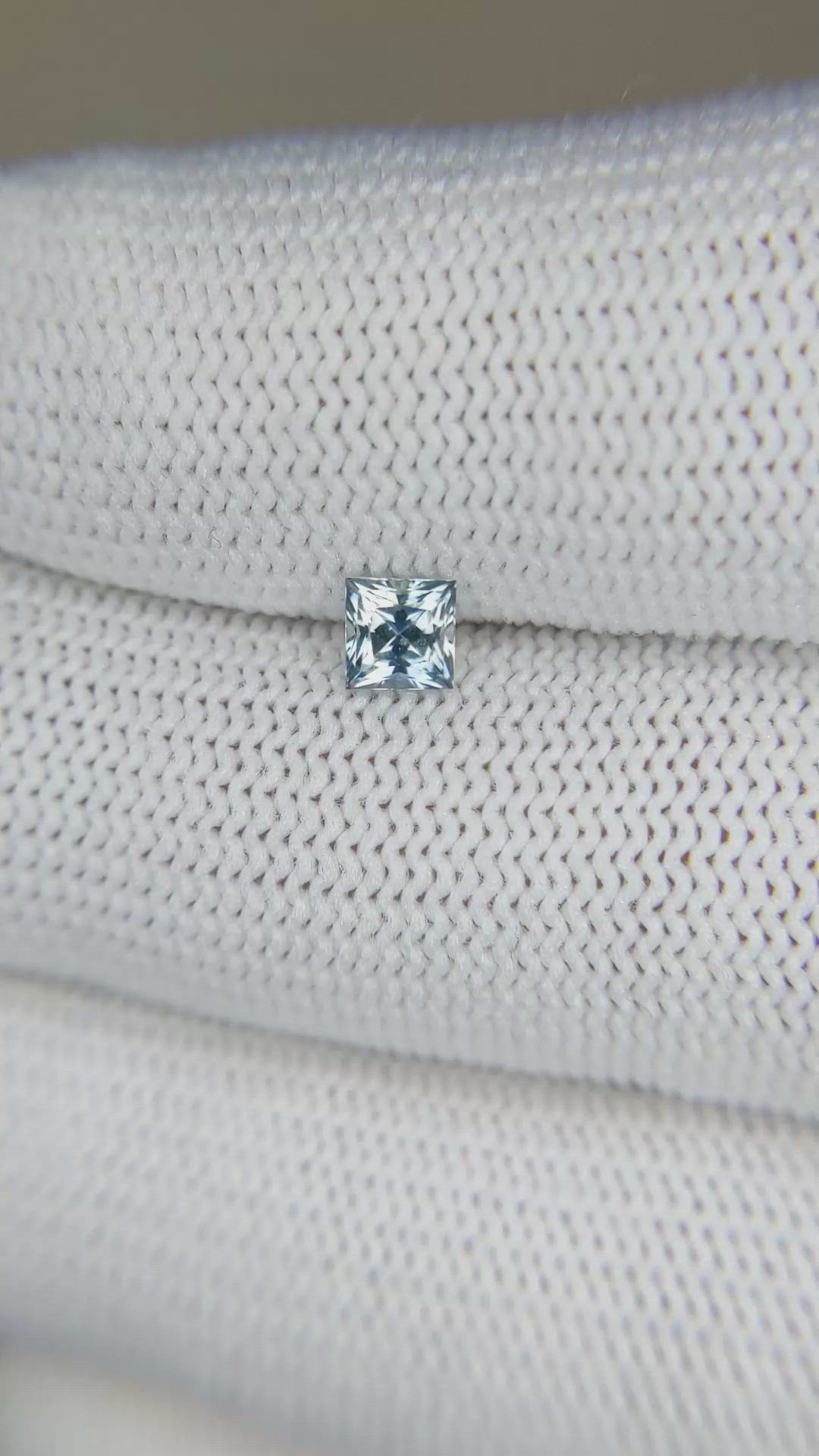 0.46 Ct. Greyish Blue Sapphire from Montana Size Video