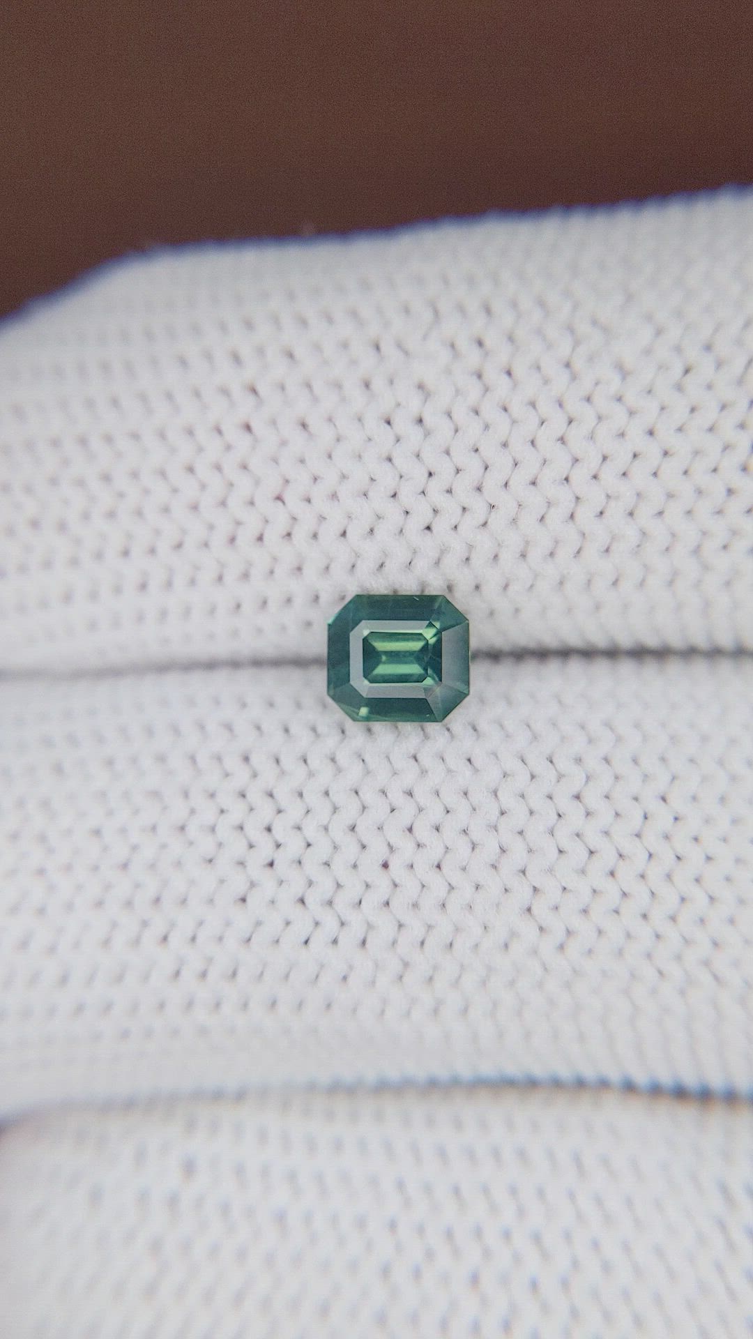 0.74 Ct. Bluish Green Sapphire from Madagascar Size Video