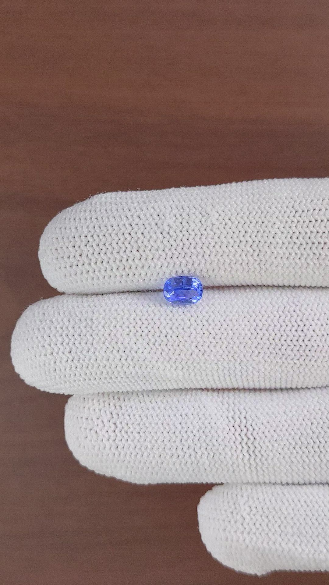 1.13 Ct. Blue Sapphire from Ceylon (Sri Lanka) Size Video