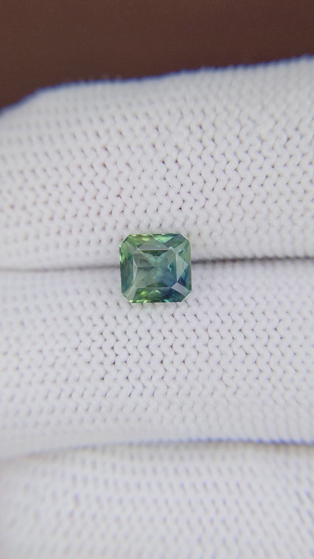 1.59 Ct. Bluish Green Sapphire from Madagascar Size Video