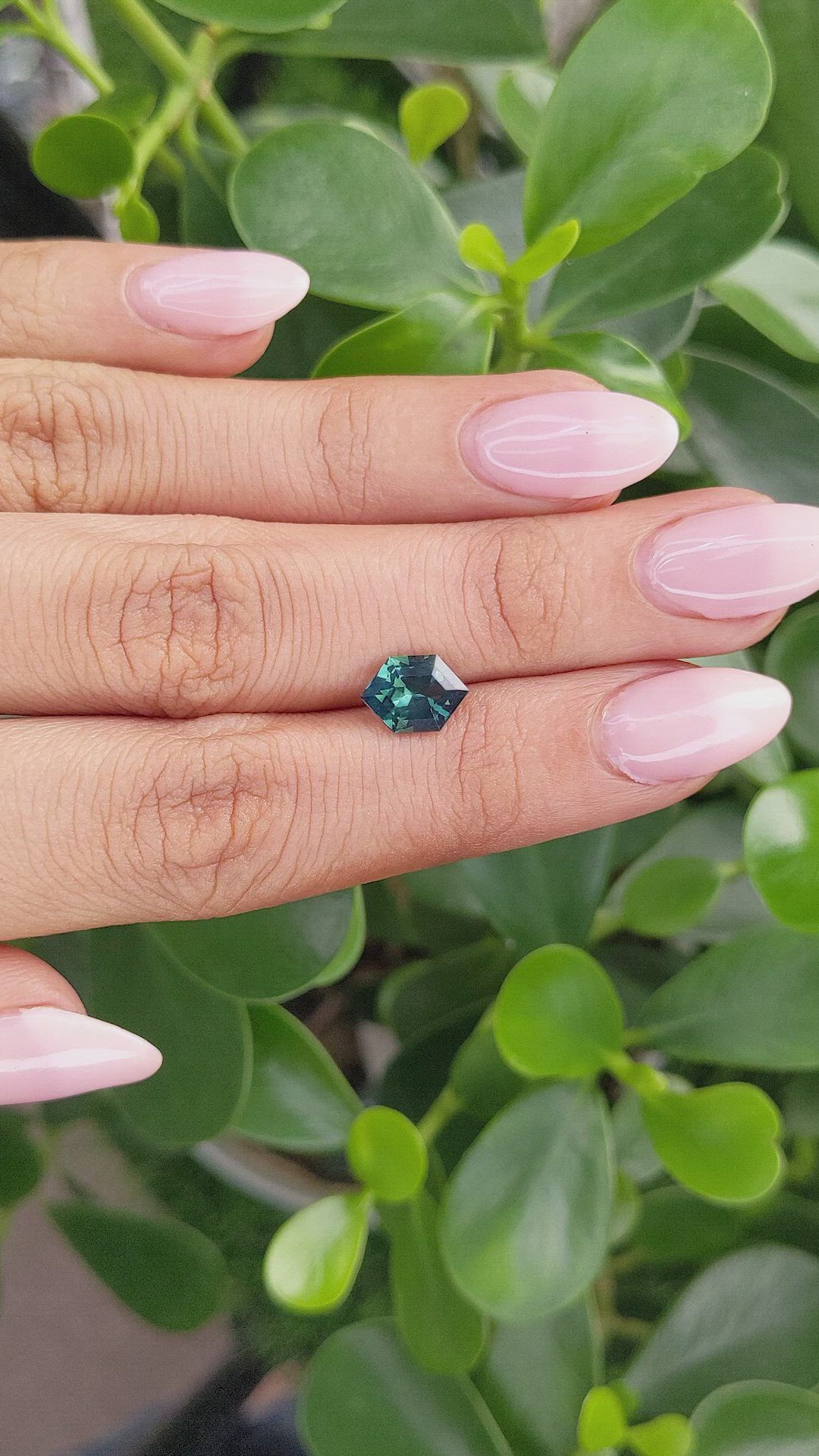 2.05 Ct. Bluish Green Sapphire from Madagascar Size Video