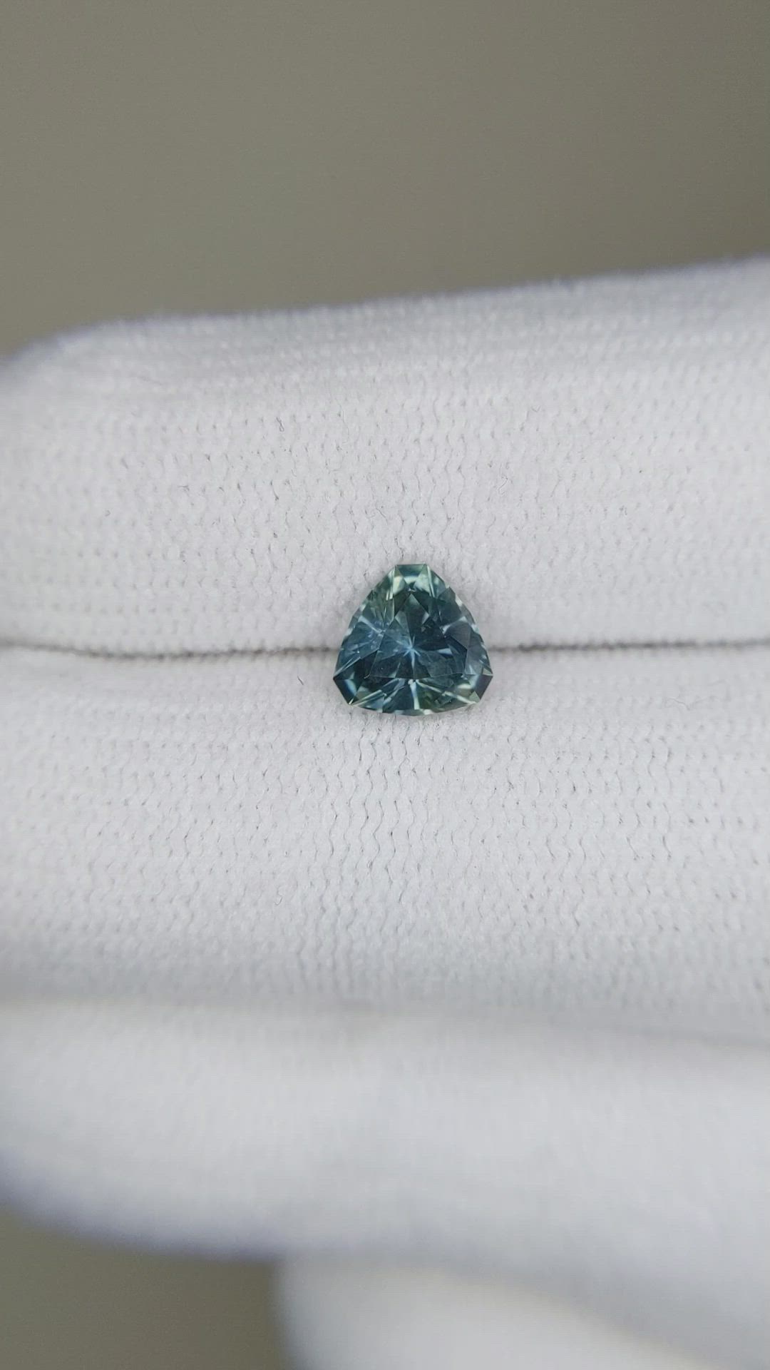 0.89 Ct. Greenish Blue Sapphire from Montana Size Video