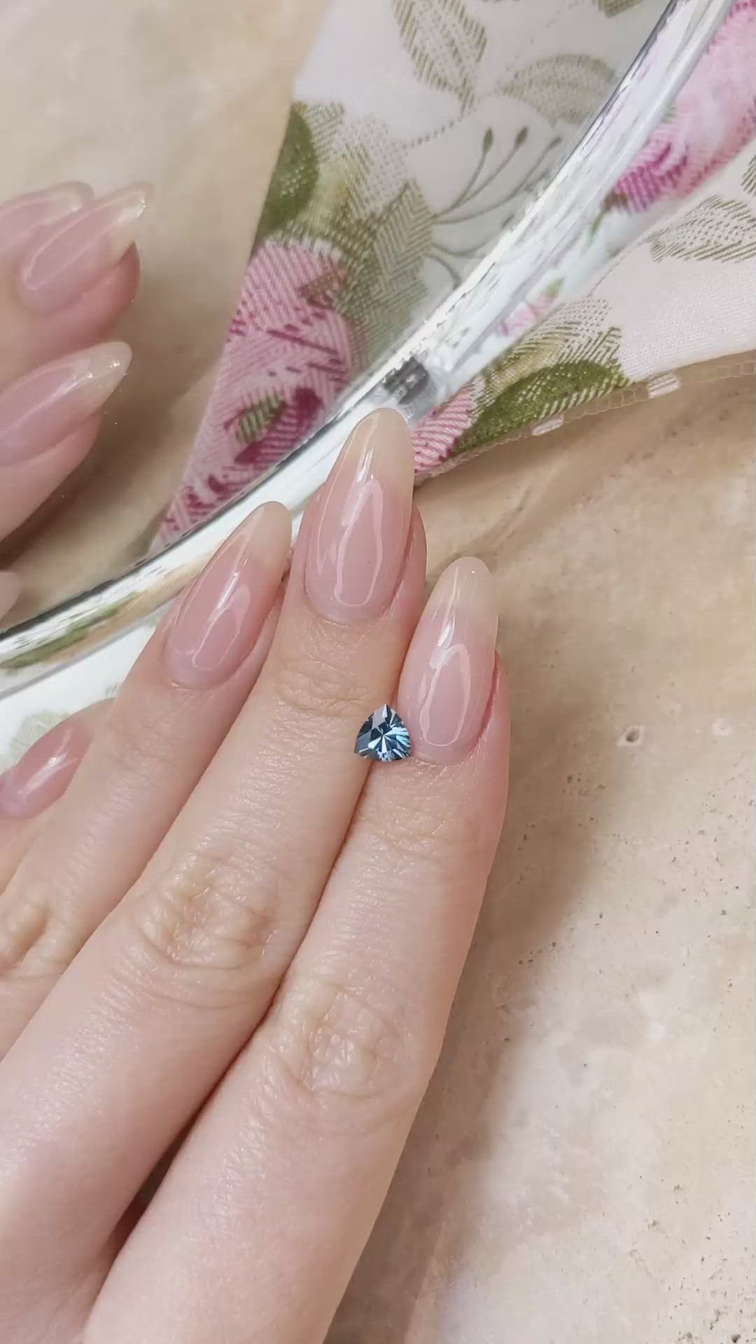 0.64 Ct. Blue Sapphire from Montana Size Video