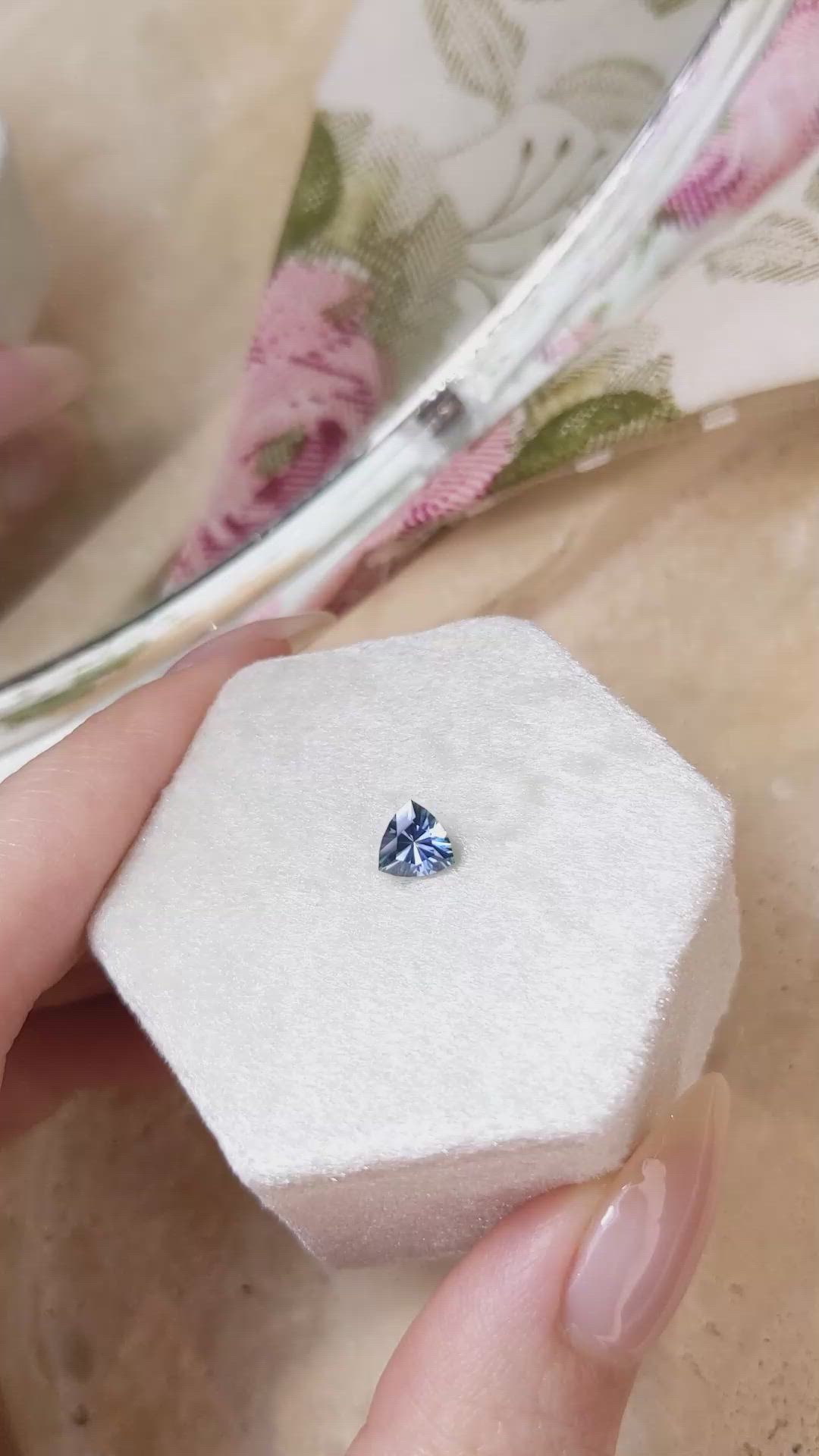 0.64 Ct. Blue Sapphire from Montana Size Video