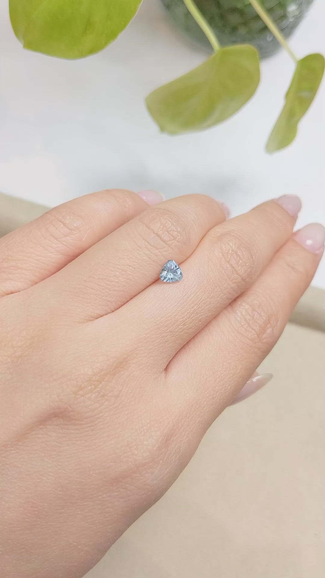 0.63 Ct. Blue Sapphire from Montana Size Video