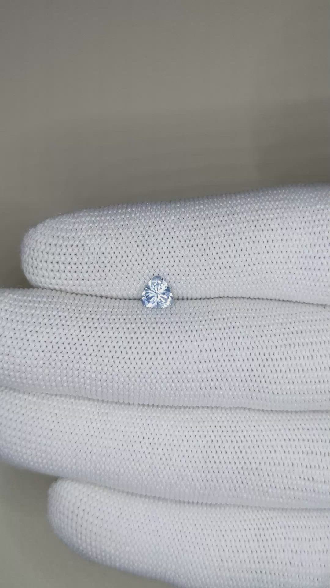 0.63 Ct. Blue Sapphire from Montana Size Video