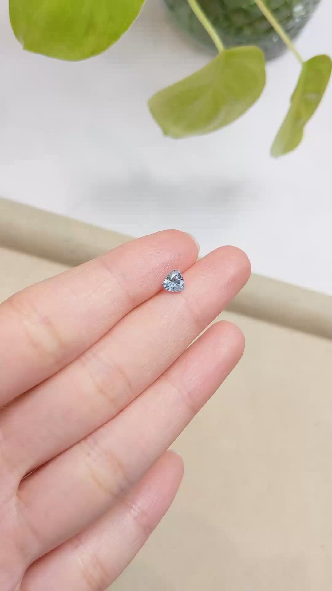 0.63 Ct. Blue Sapphire from Montana Size Video