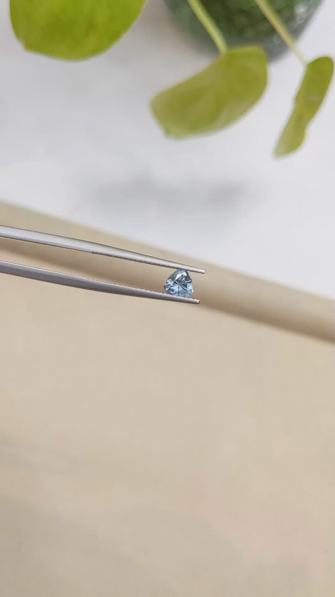 0.63 Ct. Blue Sapphire from Montana Size Video