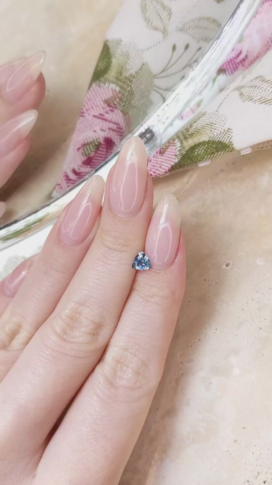 0.52 Ct. Blue Sapphire from Montana Size Video