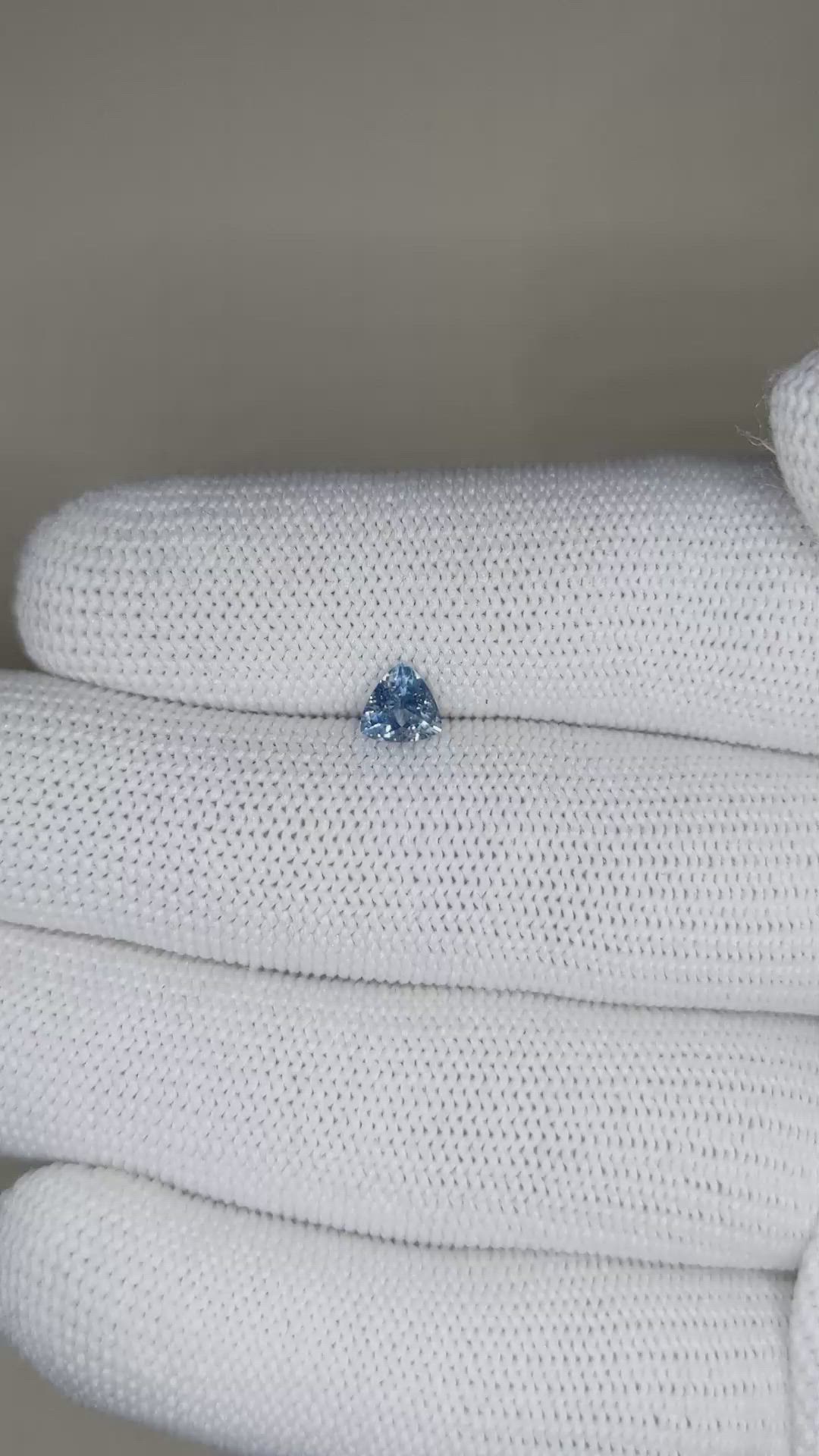 0.52 Ct. Blue Sapphire from Montana Size Video
