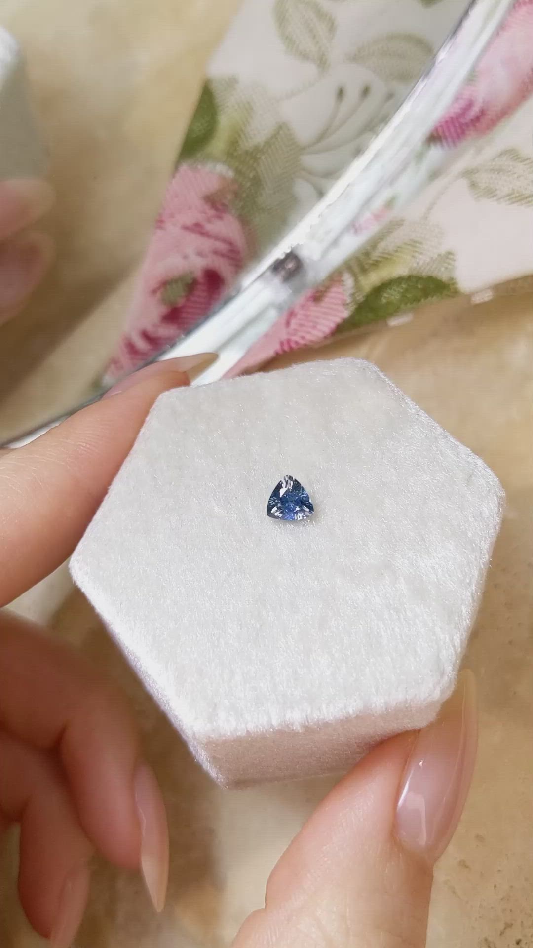 0.52 Ct. Blue Sapphire from Montana Size Video