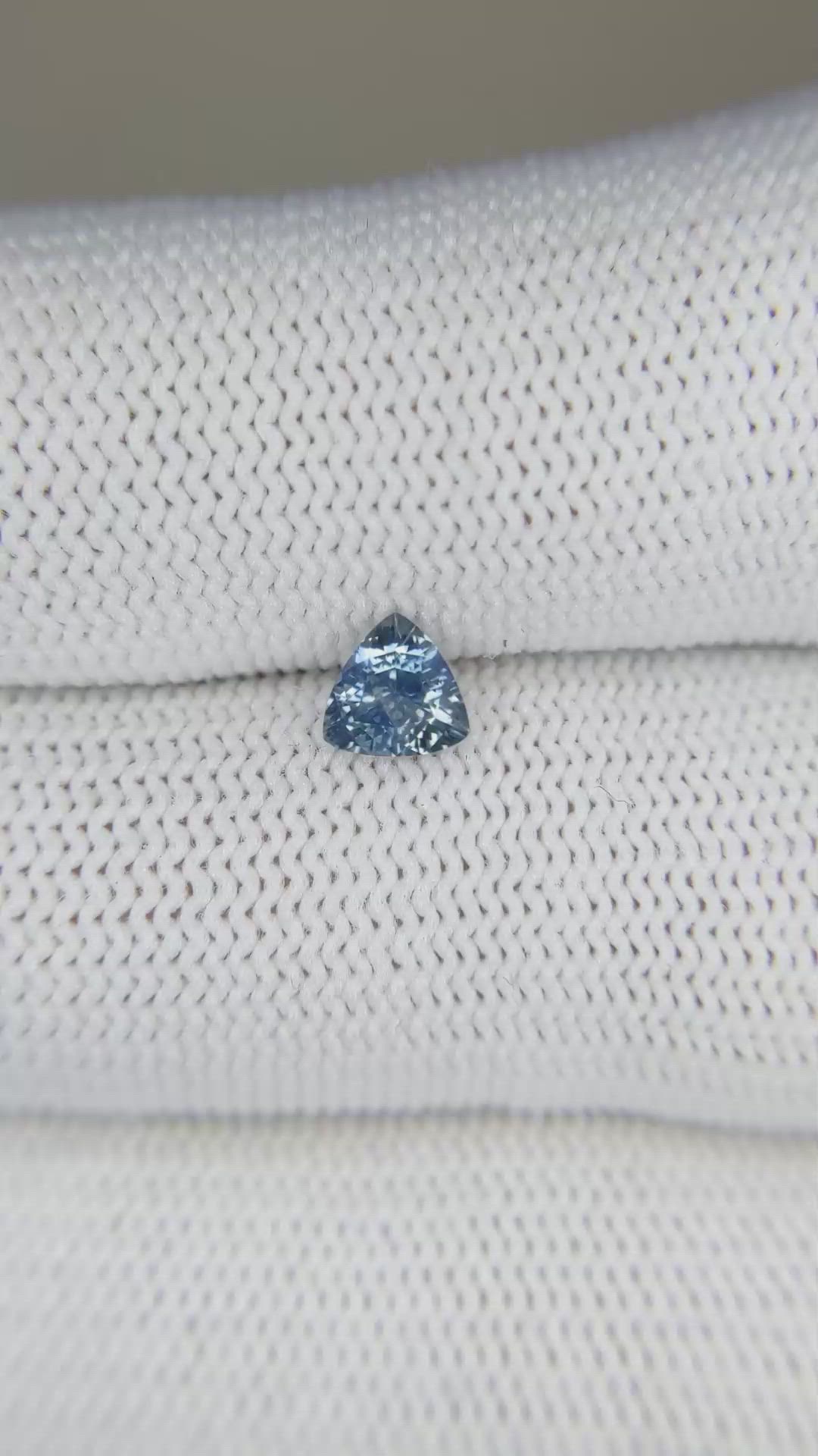 0.52 Ct. Blue Sapphire from Montana Size Video