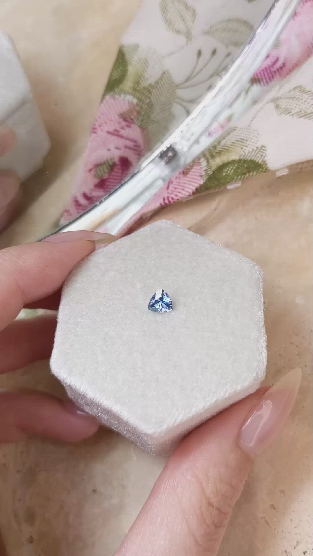 0.50 Ct. Blue Sapphire from Montana Size Video