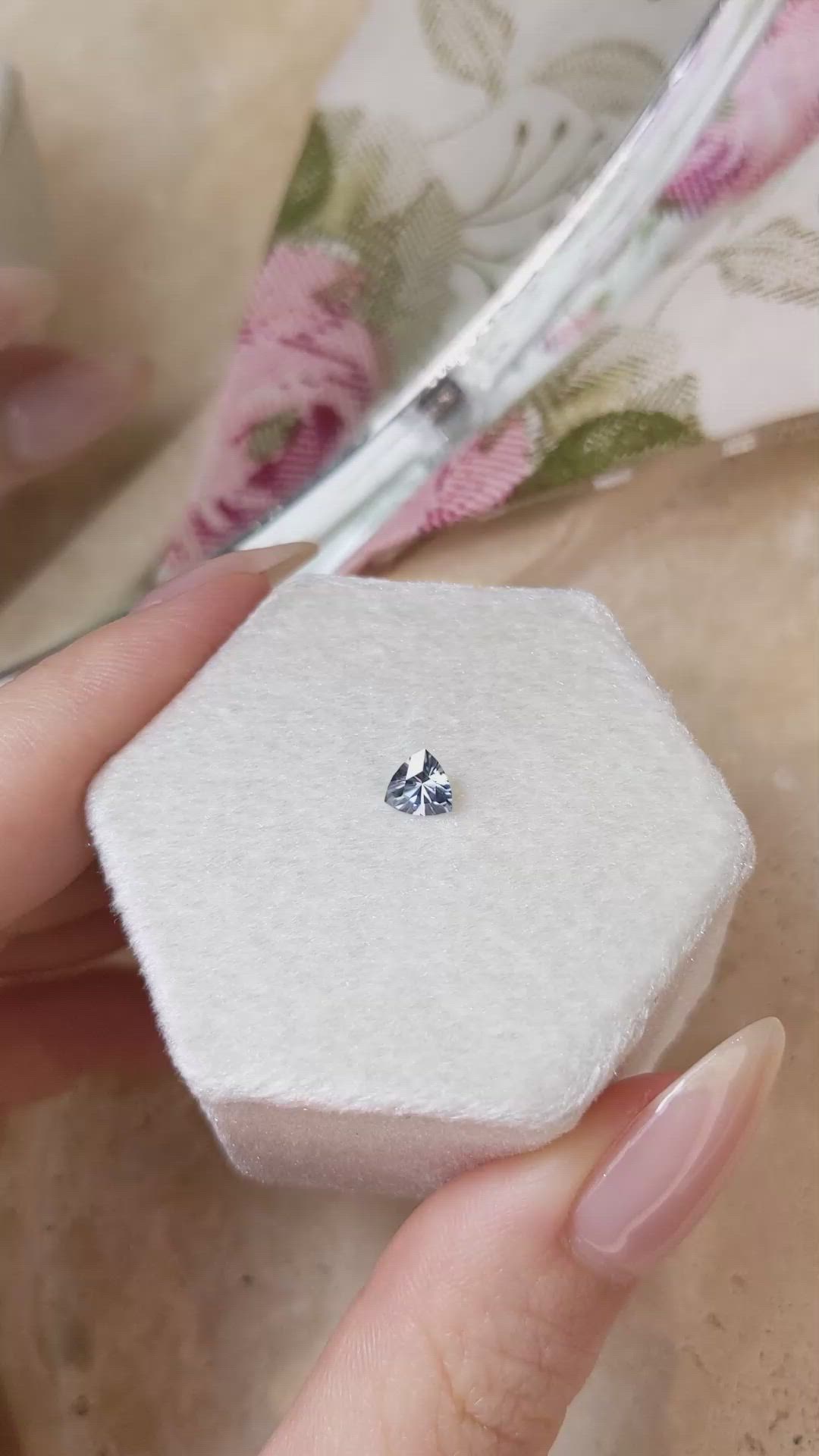 0.43 Ct. Blue Sapphire from Montana Size Video