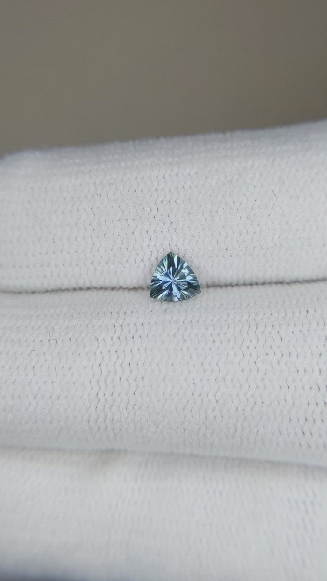 0.31 Ct. Greenish Blue Sapphire from Montana Size Video