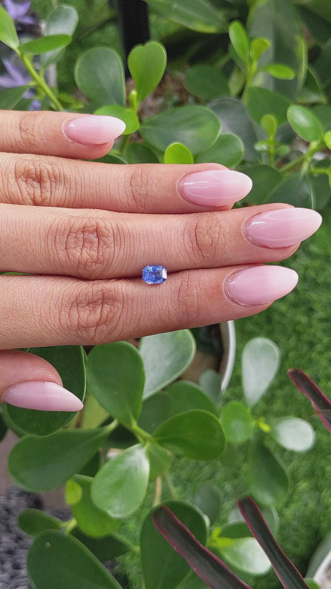 1.08 Ct. Blue Sapphire from Ceylon (Sri Lanka) Size Video