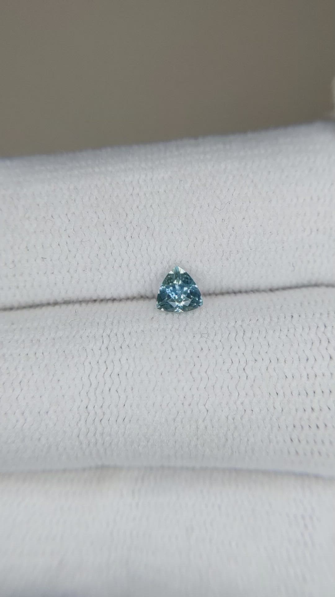 0.29 Ct. Greenish Blue Sapphire from Montana Size Video