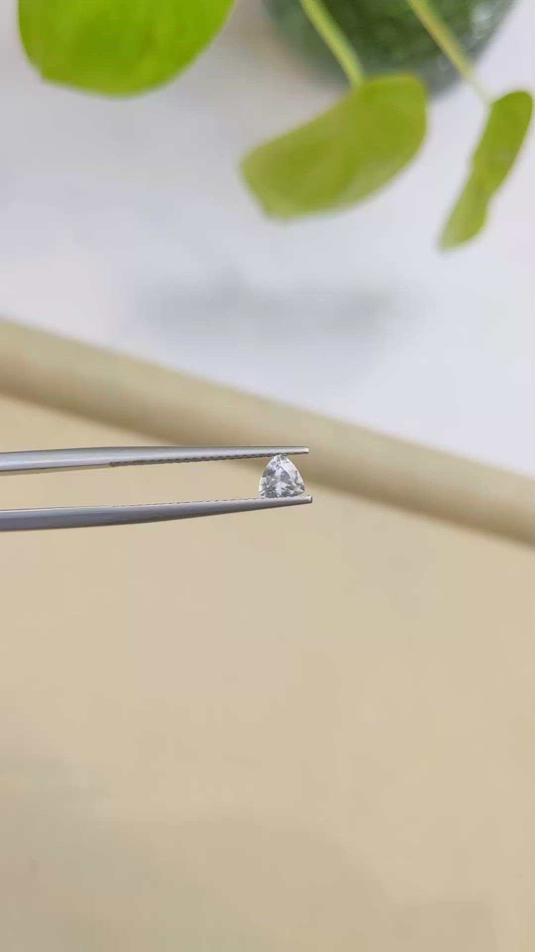 0.50 Ct. White Sapphire from Montana Size Video