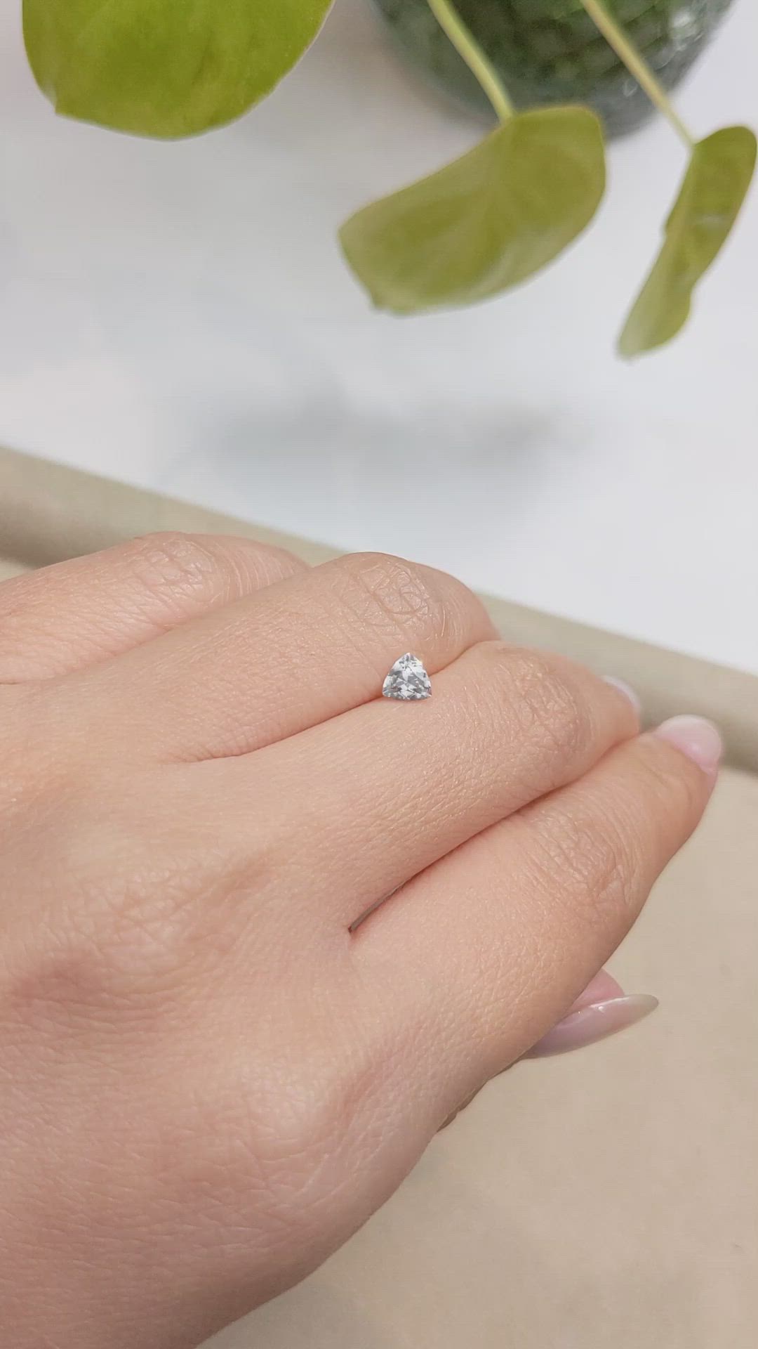 0.50 Ct. White Sapphire from Montana Size Video