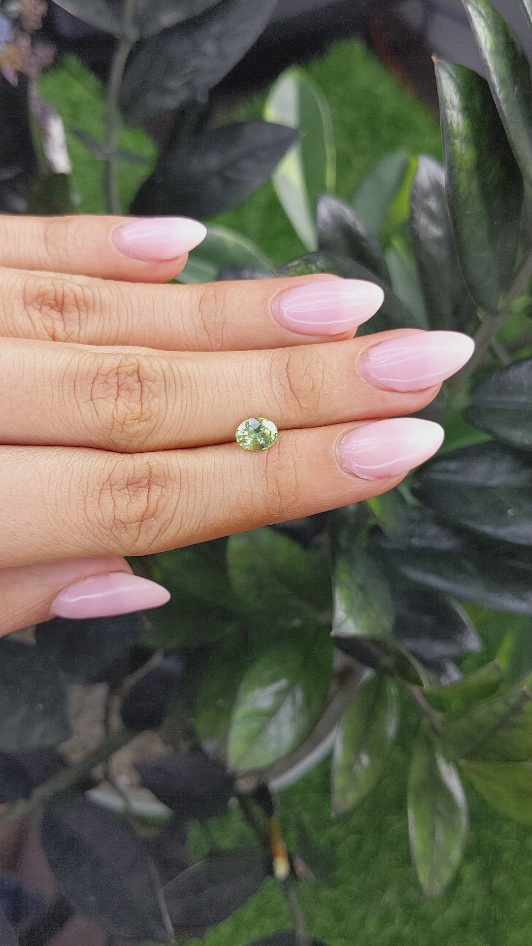 1.20 Ct. Yellowish Green Sapphire from Madagascar Size Video