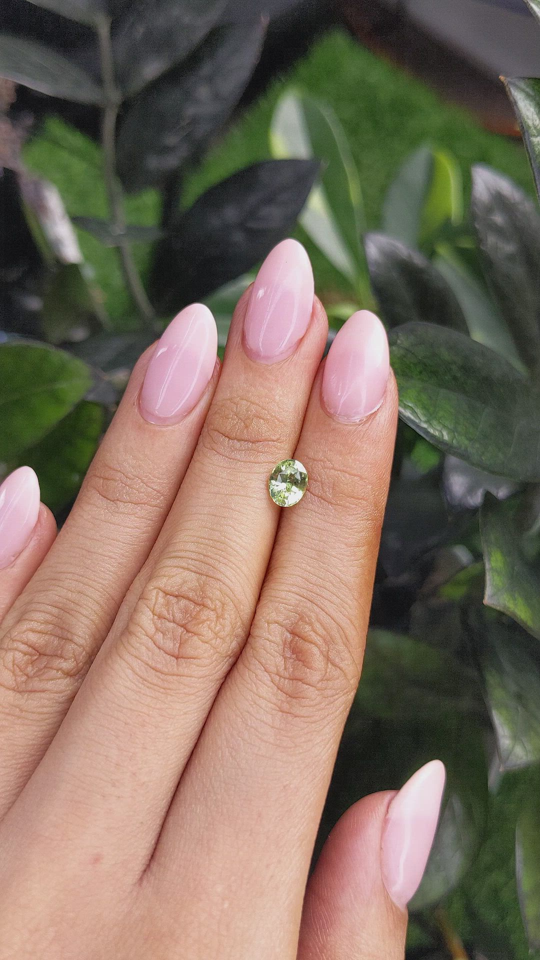 1.20 Ct. Yellowish Green Sapphire from Madagascar Size Video