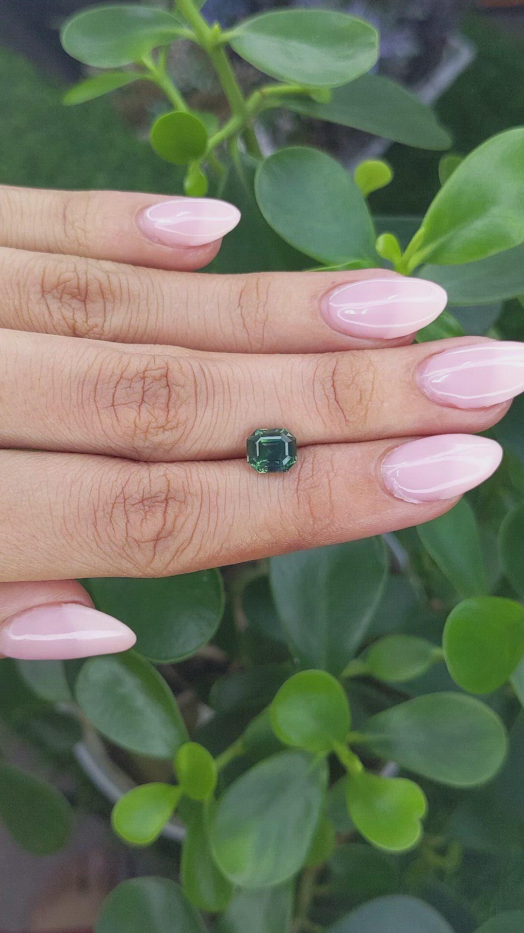 2.10 Ct. Bluish Green Sapphire from Madagascar Size Video