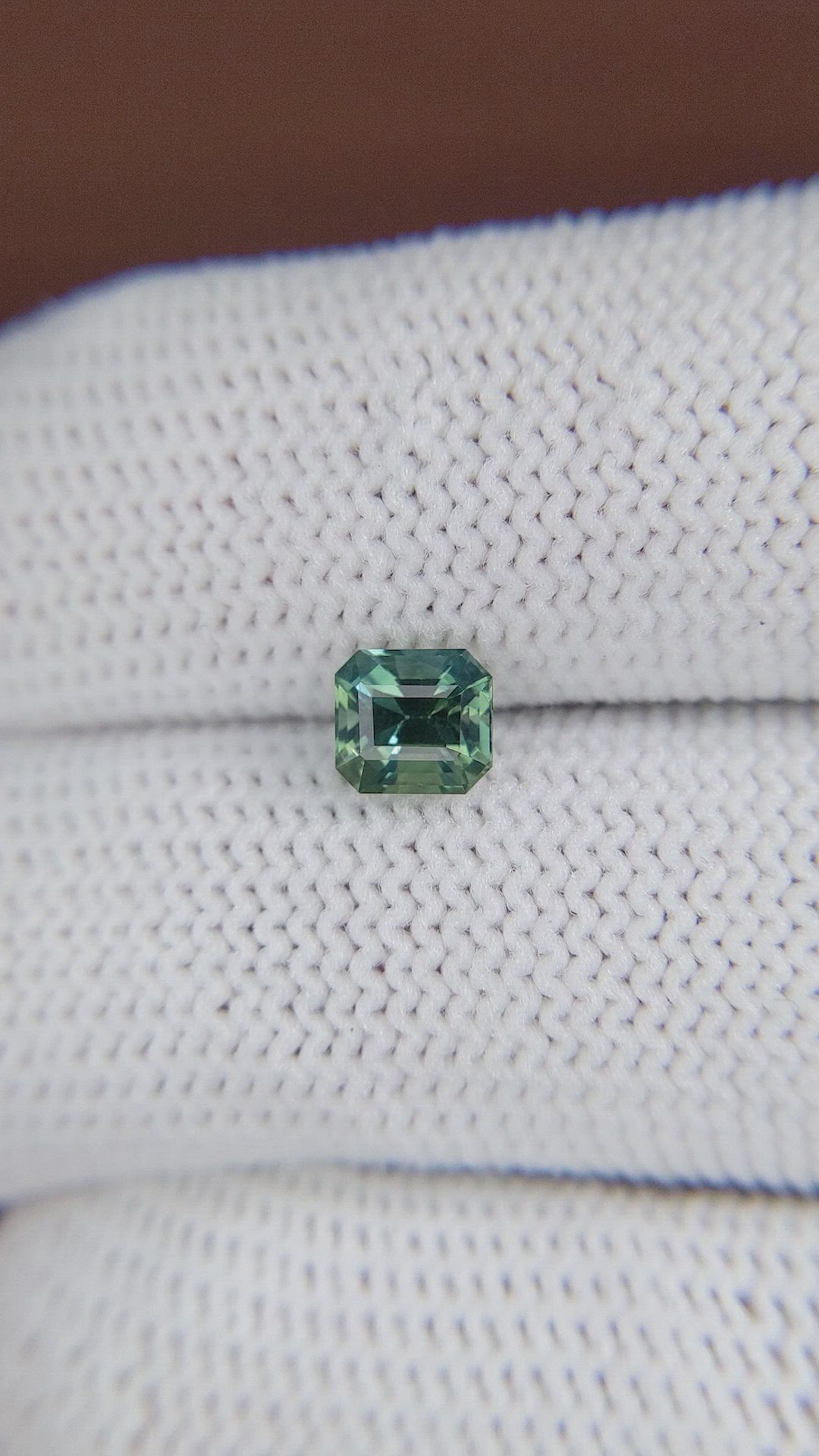 1.14 Ct. Bluish Green Sapphire from Madagascar Size Video