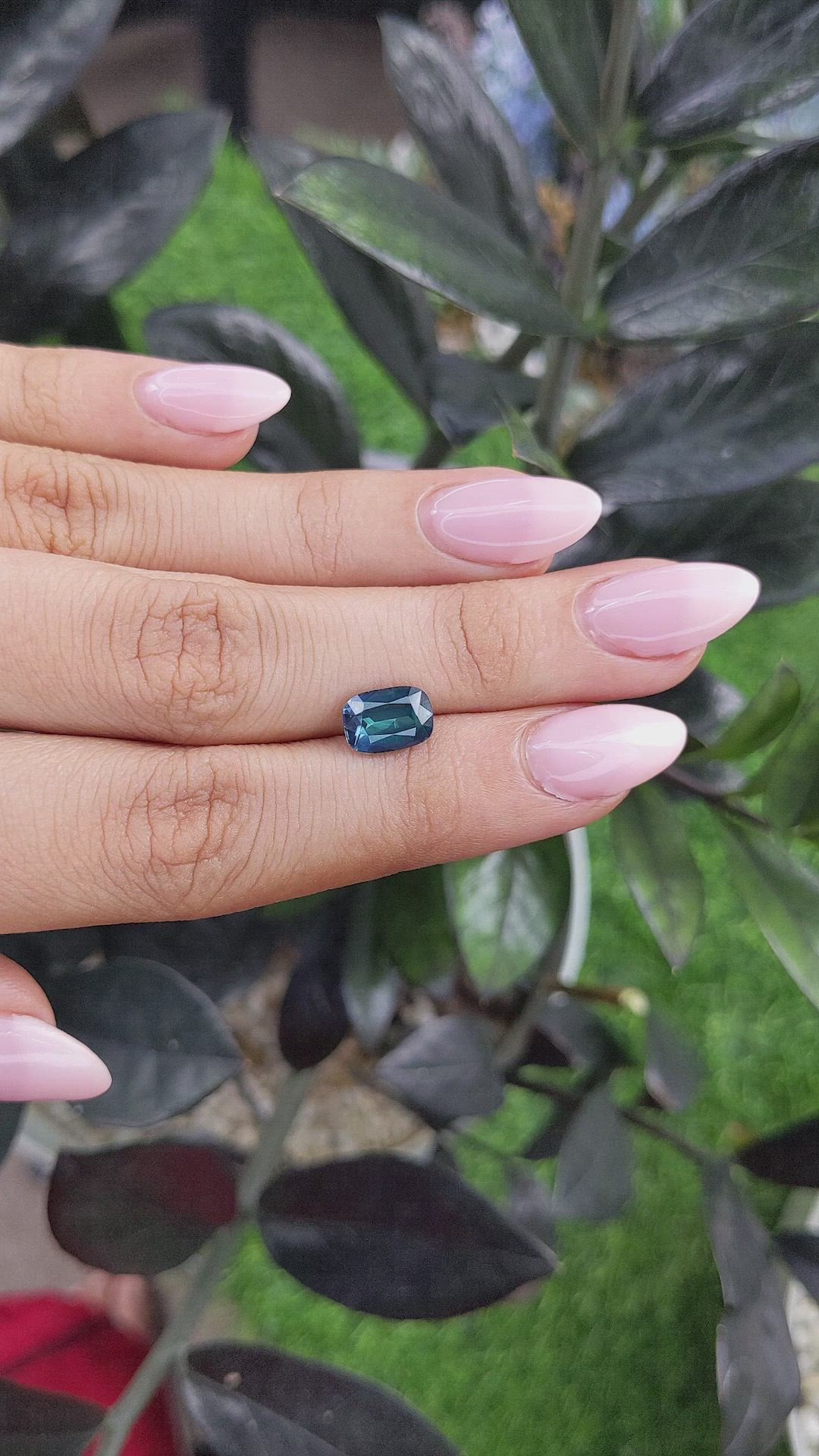 2.55 Ct. Greenish Blue Sapphire from Madagascar Size Video