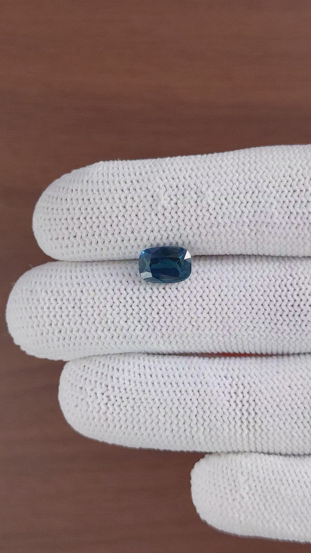 2.55 Ct. Greenish Blue Sapphire from Madagascar Size Video