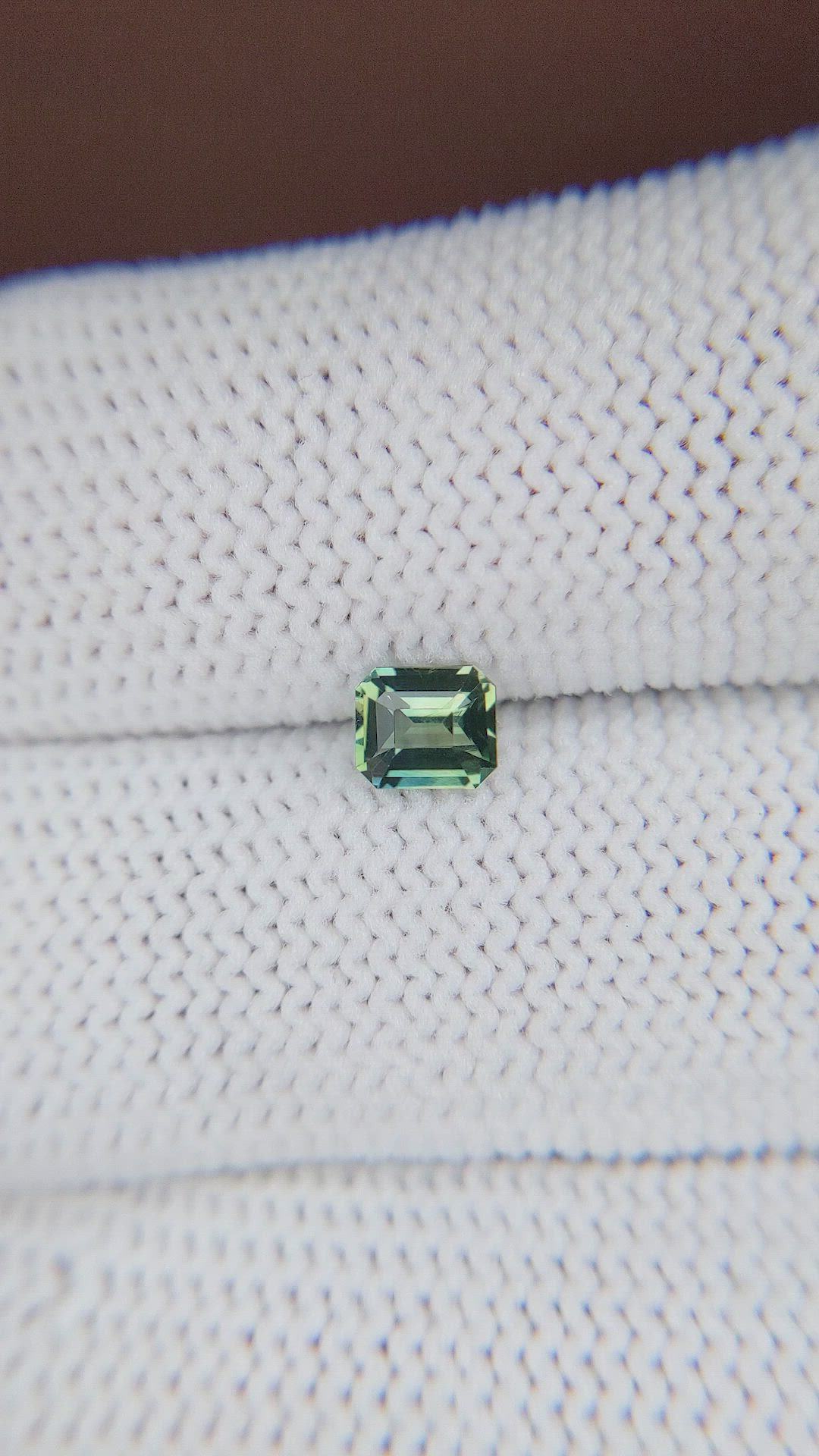 0.59 Ct. Bluish Green Sapphire from Madagascar Size Video