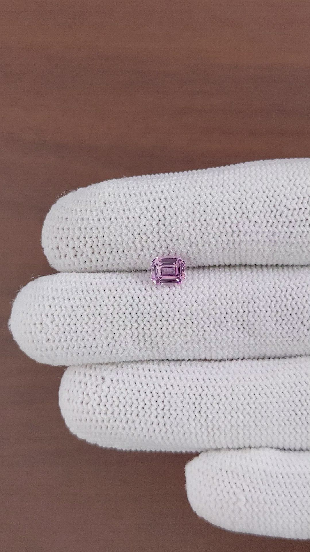 1.08 Ct. Pink Sapphire from Madagascar Size Video