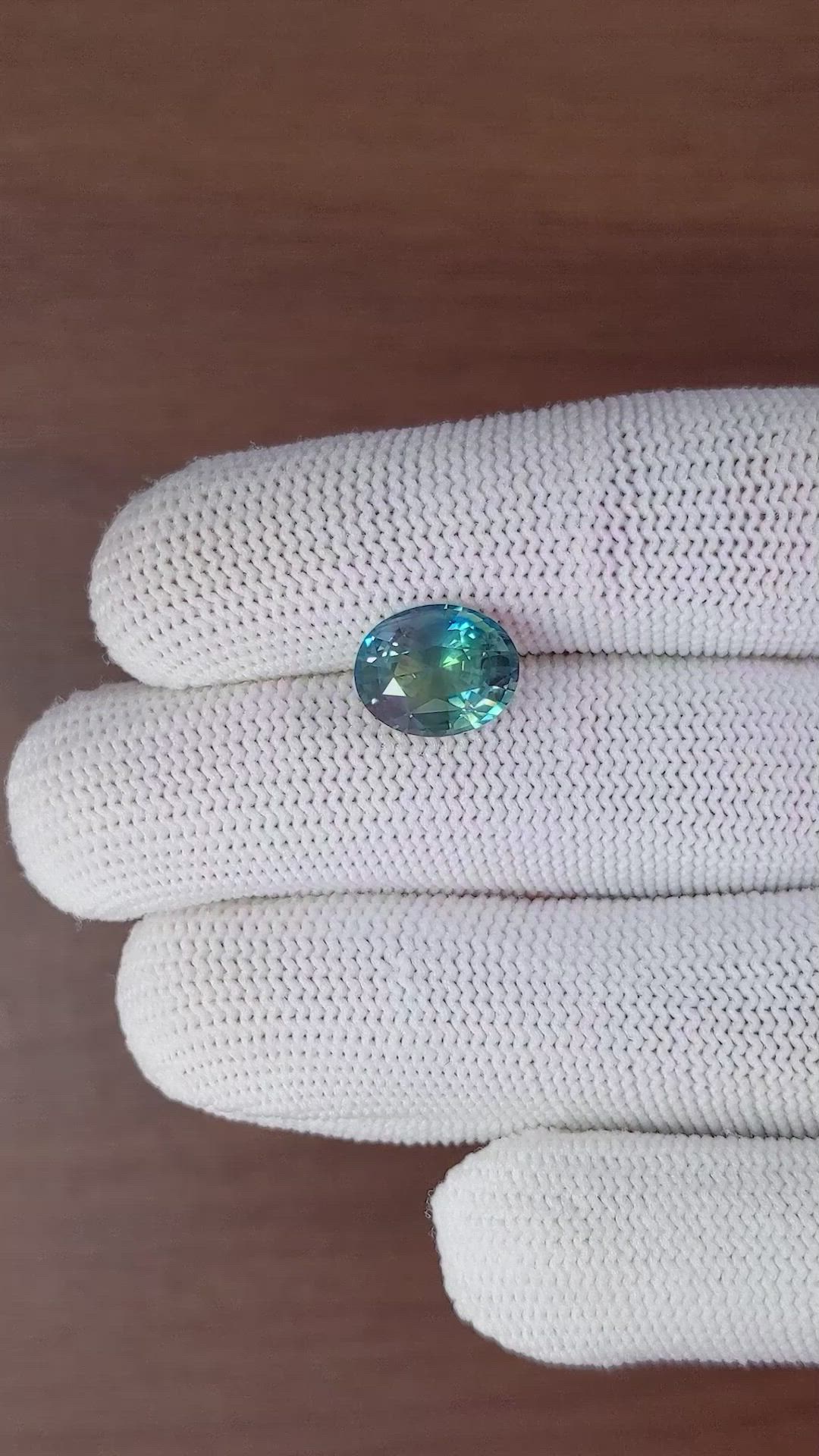 5.16 Ct. Bluish Green Sapphire from Tanzania Size Video