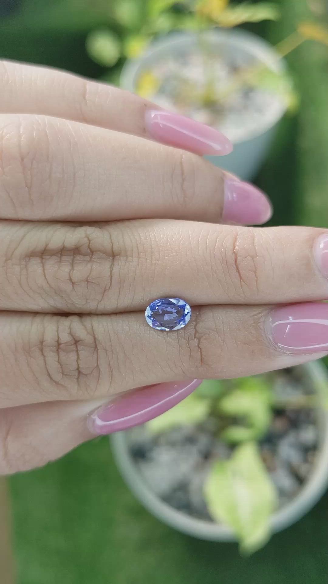 1.03 Ct. Blue Sapphire from Ceylon (Sri Lanka) Size Video
