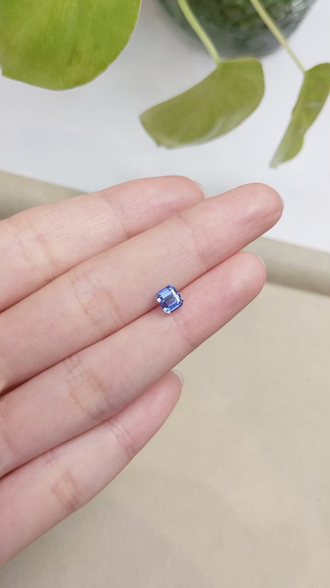 1.03 Ct. Blue Sapphire from Ceylon (Sri Lanka) Size Video