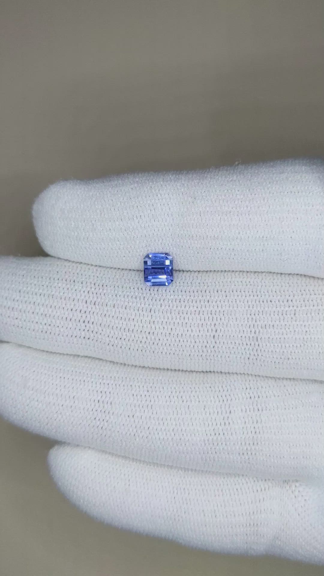 1.03 Ct. Blue Sapphire from Ceylon (Sri Lanka) Size Video