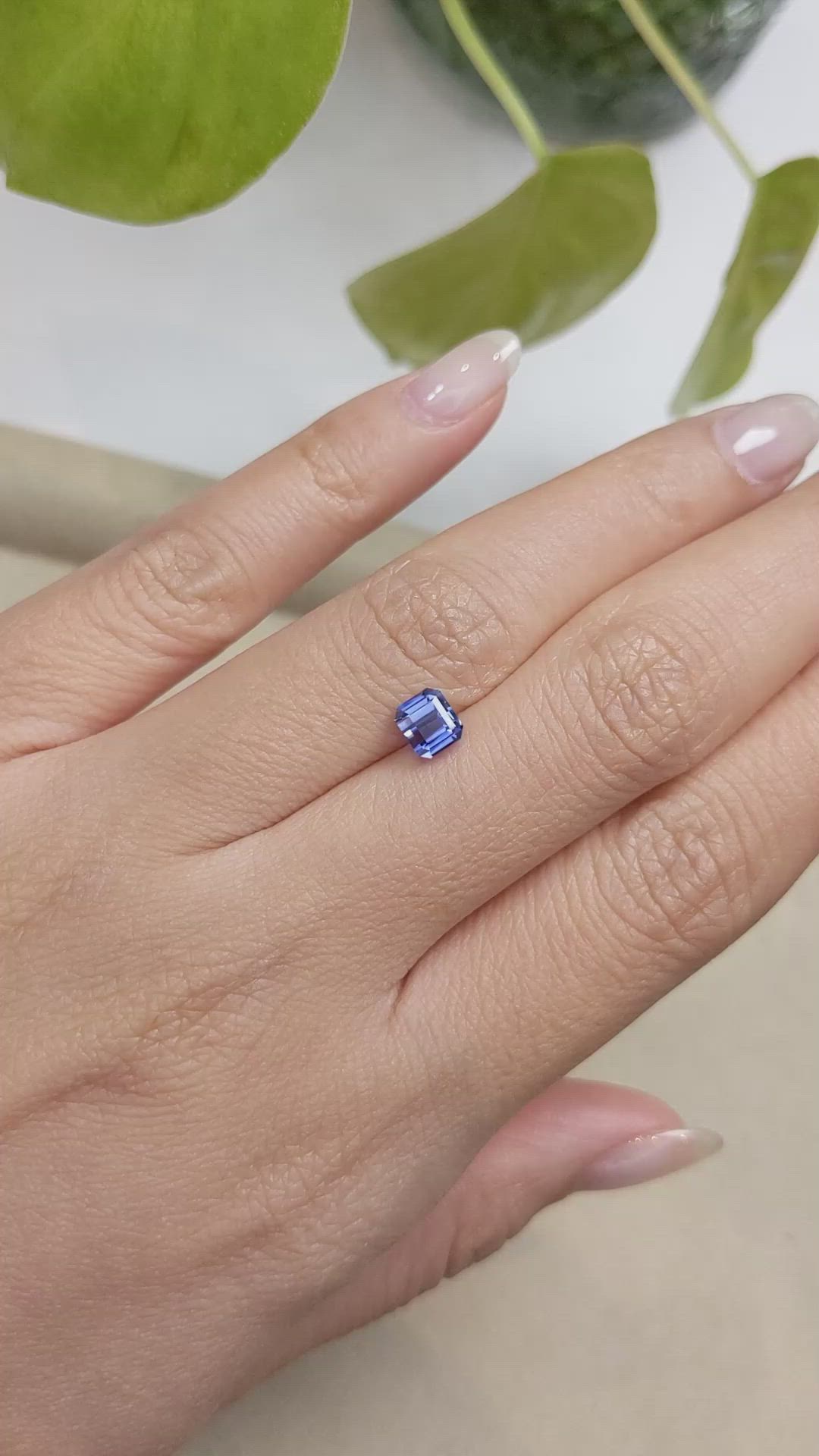 1.03 Ct. Blue Sapphire from Ceylon (Sri Lanka) Size Video