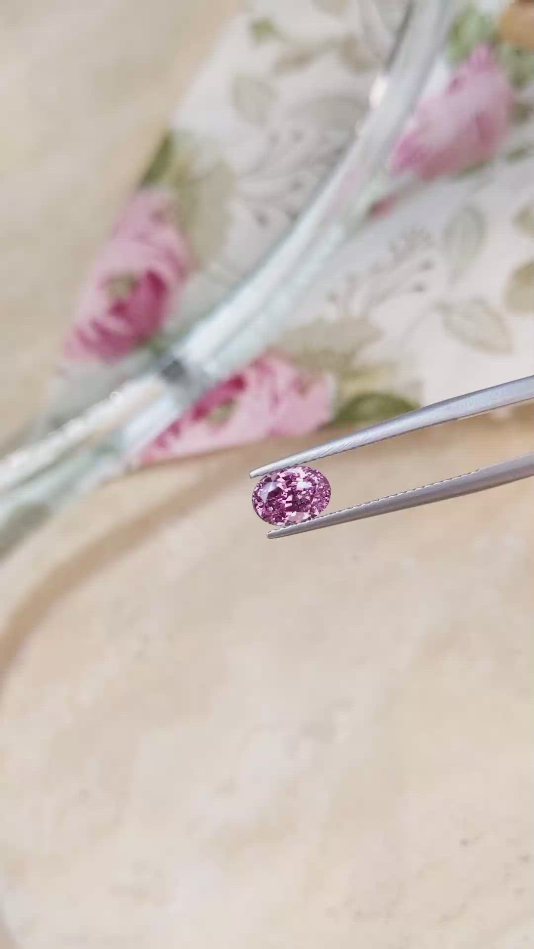 1.68 Ct. Pink Sapphire from Ceylon (Sri Lanka) Size Video