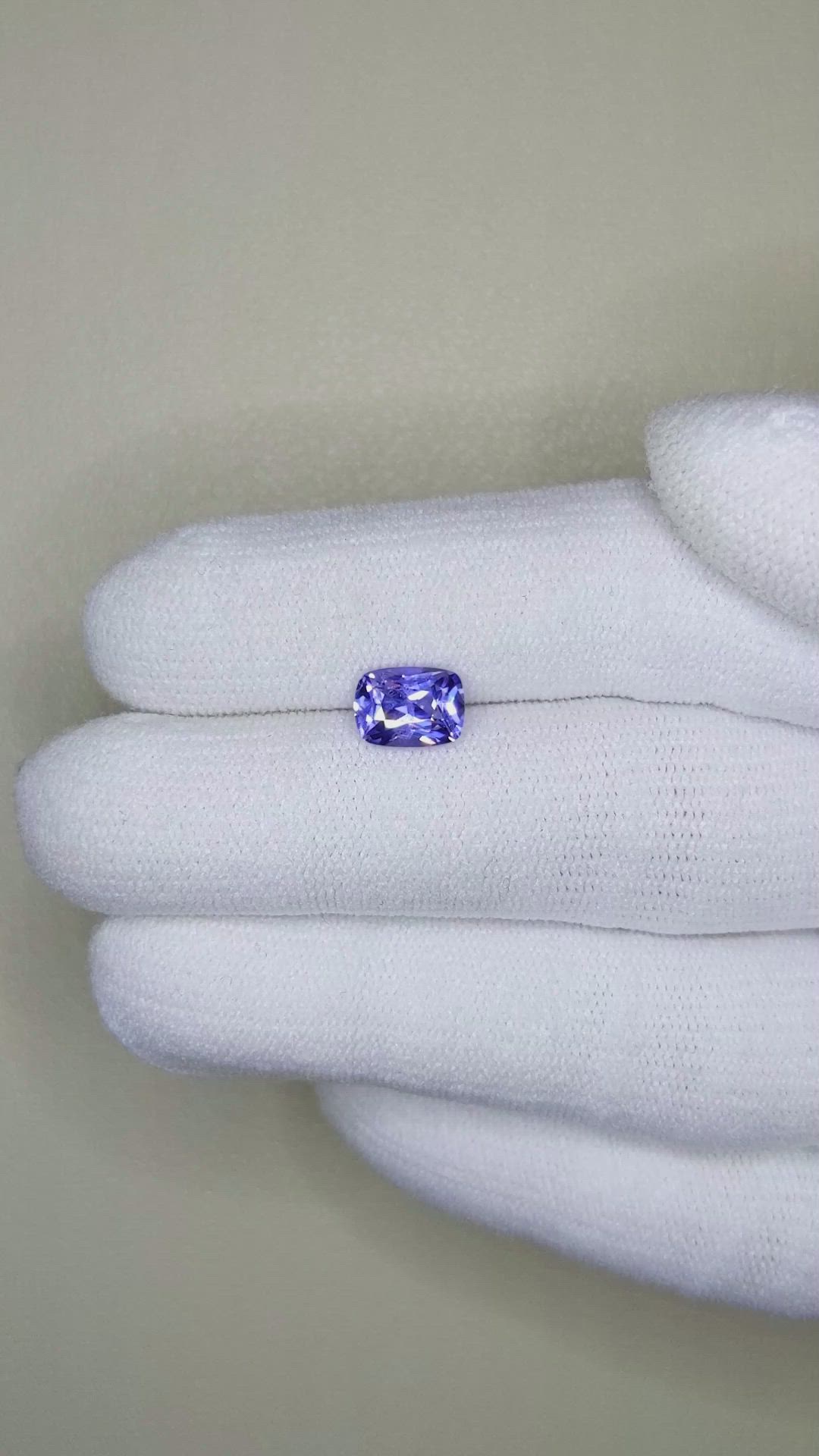1.55 Ct. Purplish Blue Sapphire from Ceylon (Sri Lanka) Size Video
