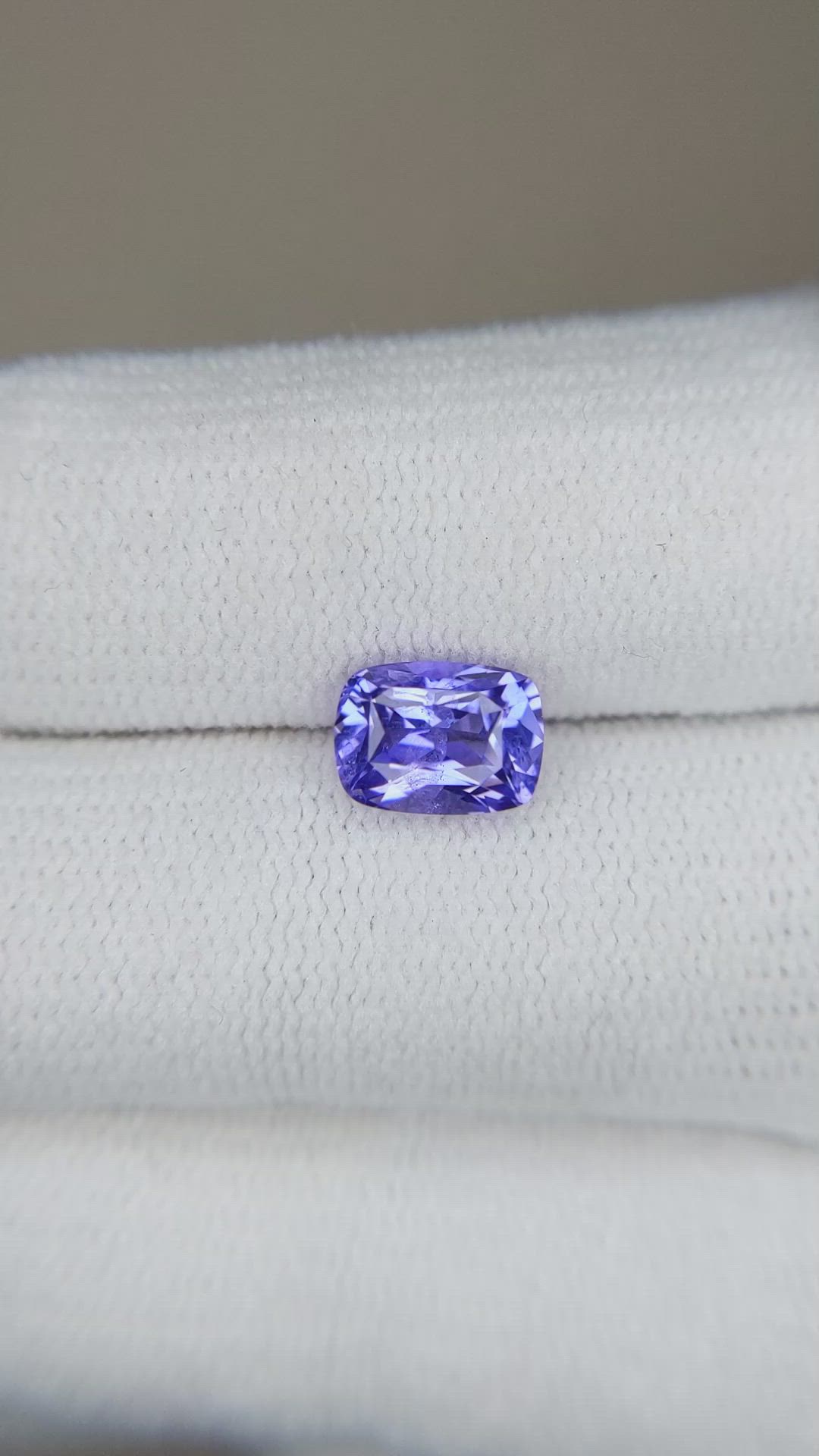 1.55 Ct. Purplish Blue Sapphire from Ceylon (Sri Lanka) Size Video