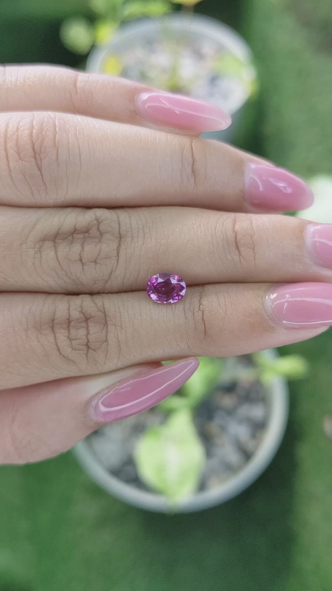1.09 Ct. Purplish Pink Sapphire from Ceylon (Sri Lanka) Size Video