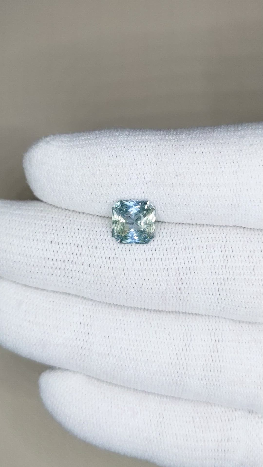 2.75 Ct. Greenish Blue Sapphire from Ceylon (Sri Lanka) Size Video