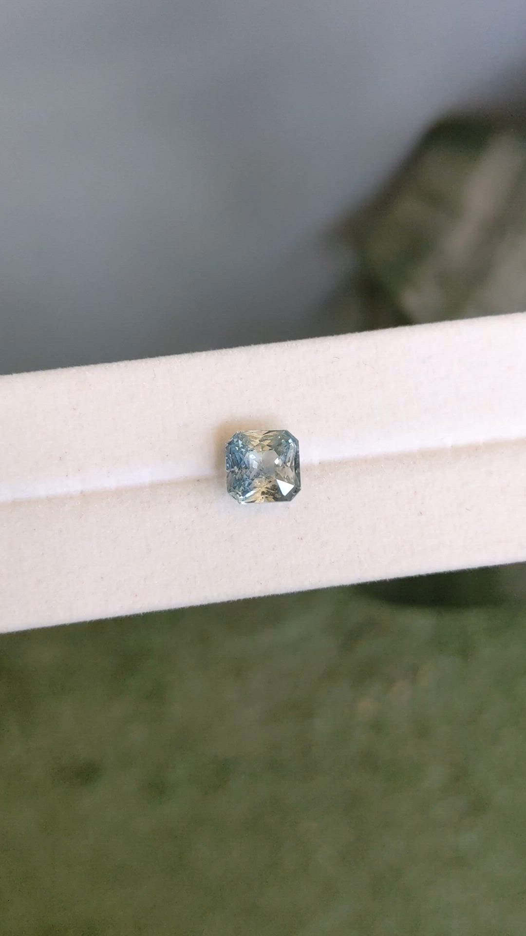 2.75 Ct. Greenish Blue Sapphire from Ceylon (Sri Lanka) Size Video