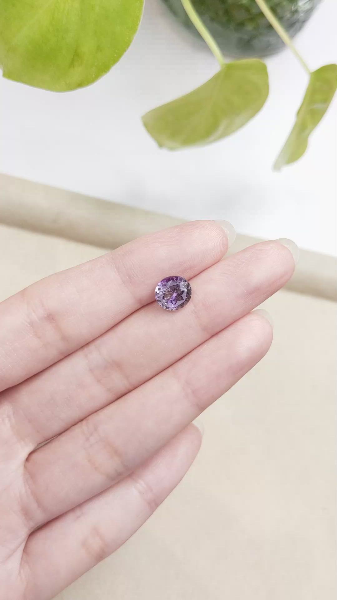 2.59 Ct. Purple Sapphire from Ceylon (Sri Lanka) Size Video