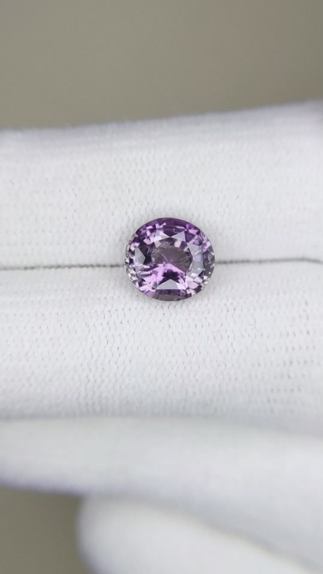 2.59 Ct. Purple Sapphire from Ceylon (Sri Lanka) Size Video